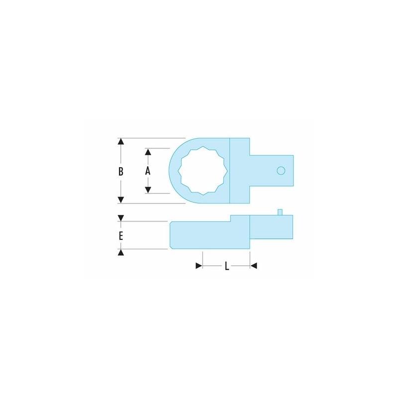 13.15/16 - Końcówka oczkowa - złącze 14 x 18 mm