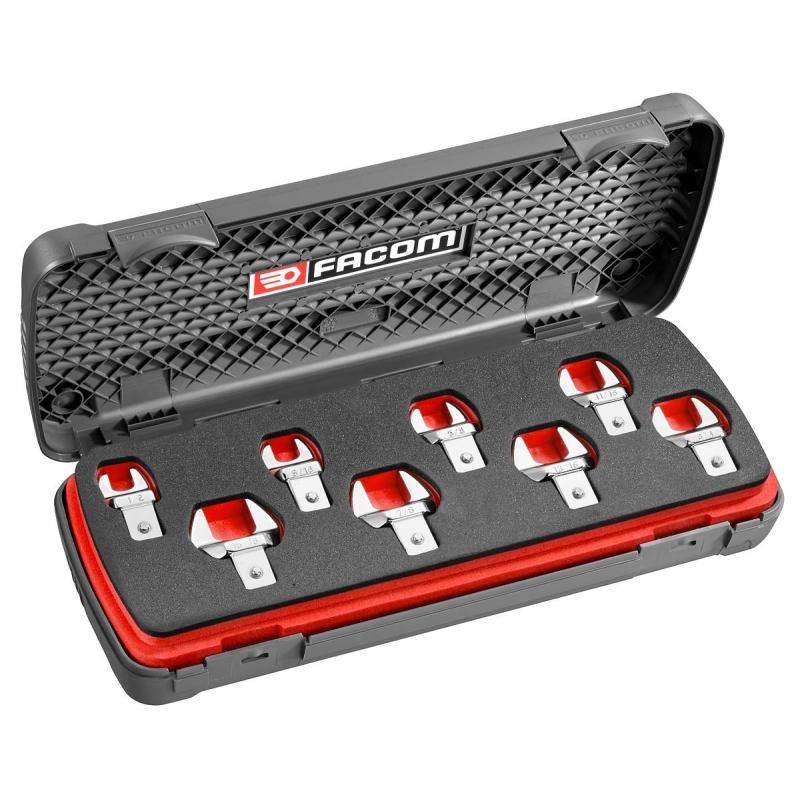 11.J8U - zestaw 8 końcówek widełkowych 14x18, rozmiary calowe 1/2” - 15/16” 11.J8U - zestaw 8 końcówek widełkowych 14x18, rozmiary calowe 1/2” - 15/16”