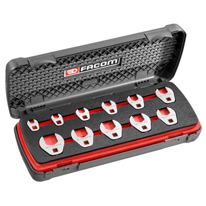 J.J11CFU - zestaw 11 końcówek widełkowych Crowfoot 3/8", calowych 3/8" - 1"