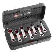 J.J7RU - zestaw 7 końcówek oczkowych z zabierakiem 3/8", calowych 1/4" - 5/8"