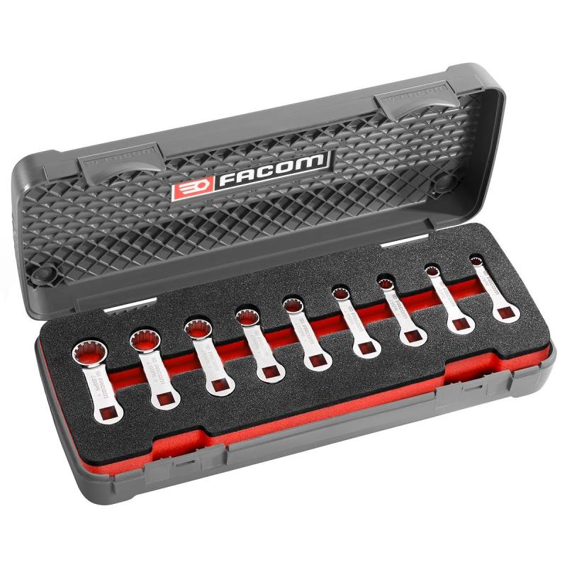 J.J9SPR - zestaw 9 końcówek oczkowych z zabierakiem 3/8", metrycznych 8 - 20 mm