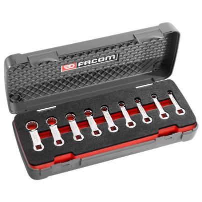 J.J9SPR - zestaw 9 końcówek oczkowych z zabierakiem 3/8", metrycznych 8 - 20 mm