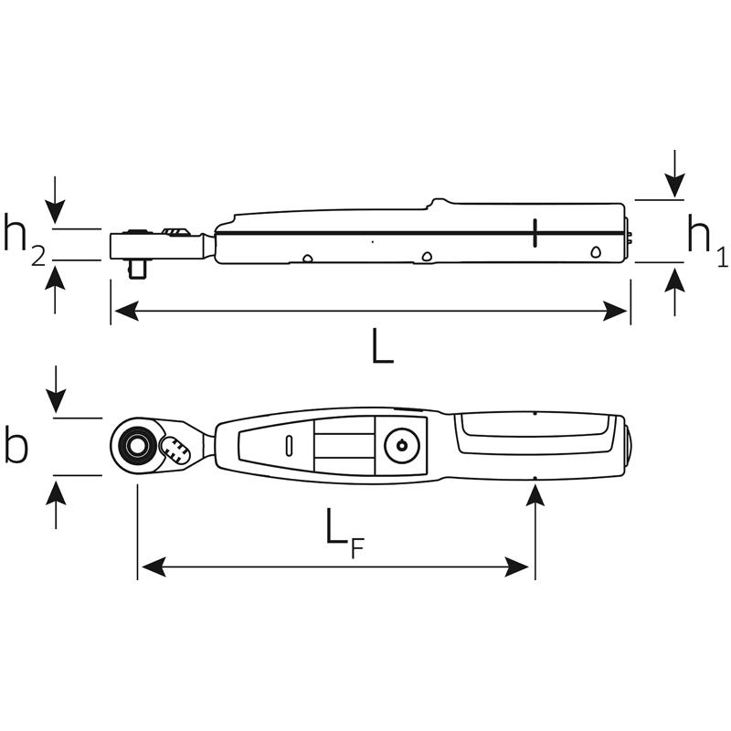Sensotork® 701/2 - Elektroniczny klucz dynamometryczny z grzechotką stałą 1/4", 1 - 20 Nm
