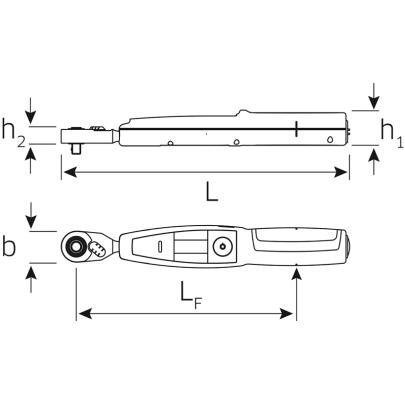Sensotork® 701/2 - Elektroniczny klucz dynamometryczny z grzechotką stałą 1/4", 1 - 20 Nm