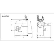AS-2 - Hydrauliczny klucz nasadowy, 170-1750 Nm, 3/4"