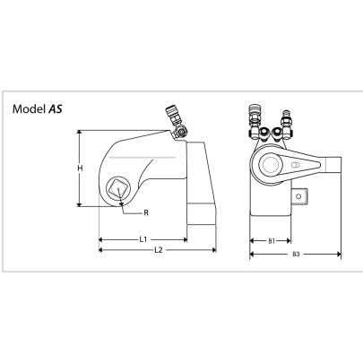 AS-2 - Hydrauliczny klucz nasadowy, 170-1750 Nm, 3/4"