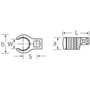 440 10 - Klucz pazurowy 1/4" 10 mm oczkowy otwarty