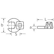 540 A 3/4 - Klucz pazurowy płaski 3/8" rozm. 3/4" 