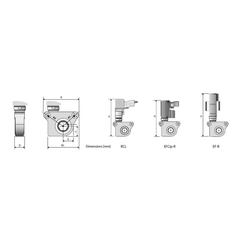 EFCip-R 46 - Pneumatyczna Zakrętarka Radialna, 560.0-3780.0 Nm, 46 mm