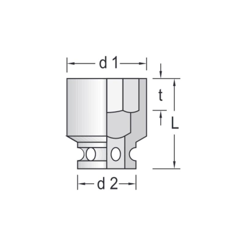K 37 85 - Nasadka 1'1/2", 6-kątna, metryczna 85 mm K 37 85 - Nasadka 1'1/2", 6-kątna, metryczna 85 mm
