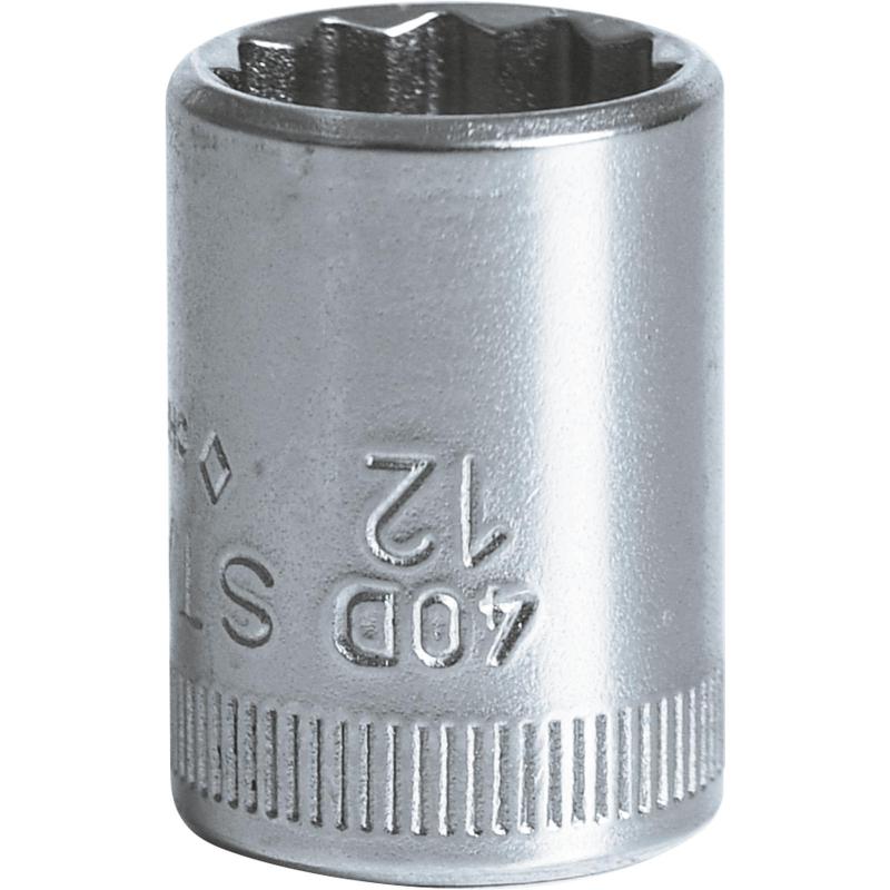 40 D 12 - Nasadka 1/4" 12-kątna, krótka, metryczna, 12 mm 40 D 12 - Nasadka 1/4" 12-kątna, krótka, metryczna, 12 mm