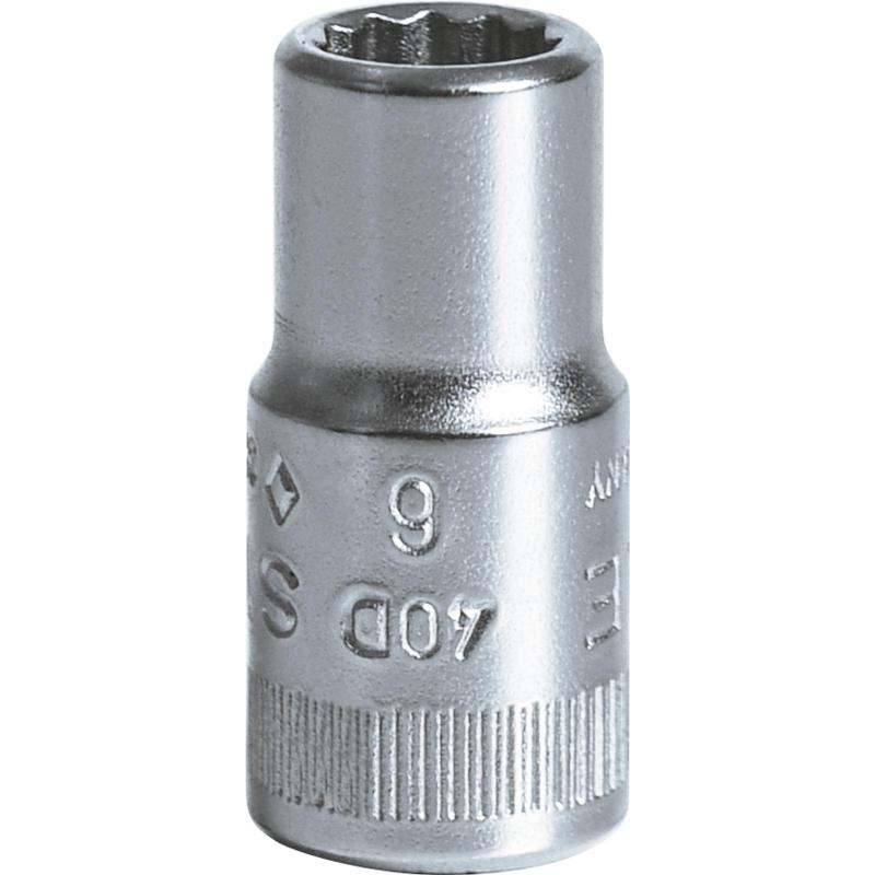 40 D 6 - Nasadka 1/4" 12-kątna, krótka, metryczna, 6 mm 40 D 6 - Nasadka 1/4" 12-kątna, krótka, metryczna, 6 mm