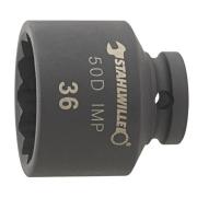 50D IMP 32 - Nasadka udarowa 1/2" 12-kątna, krótka, metryczna, 32 mm