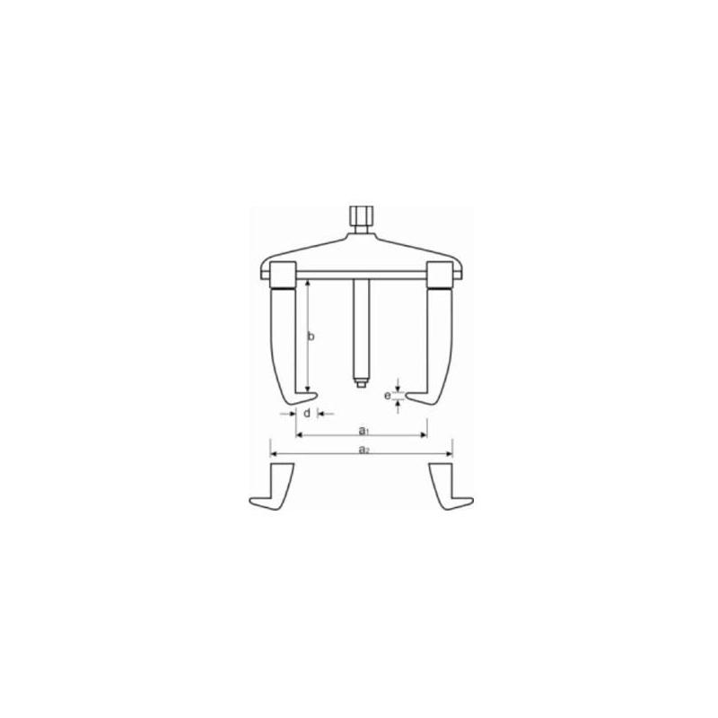 1.06/S2-E - Ściągacz z 2 łapami przesuwnymi 5T