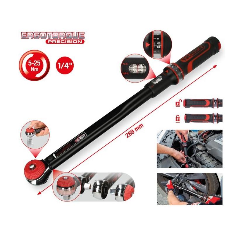 516.1412 - Klucz dynamometryczny ERGOTORQUE® precision 1/4", 5-25 Nm 516.1412 - Klucz dynamometryczny ERGOTORQUE® precision 1/4", 5-25 Nm