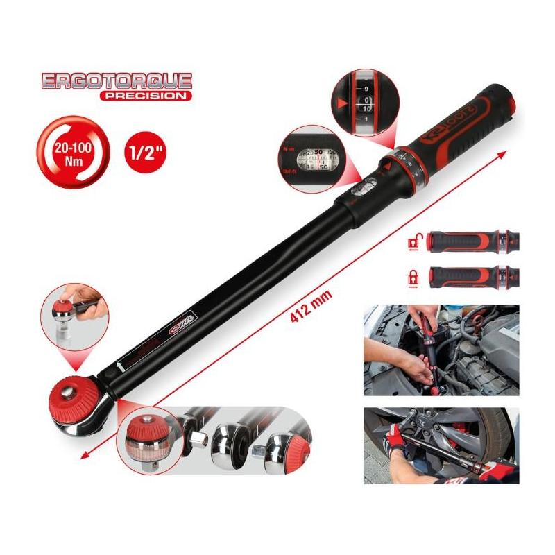 516.1432 - Klucz dynamometryczny ERGOTORQUE® precision 1/2", 20-100 Nm 516.1432 - Klucz dynamometryczny ERGOTORQUE® precision 1/2", 20-100 Nm