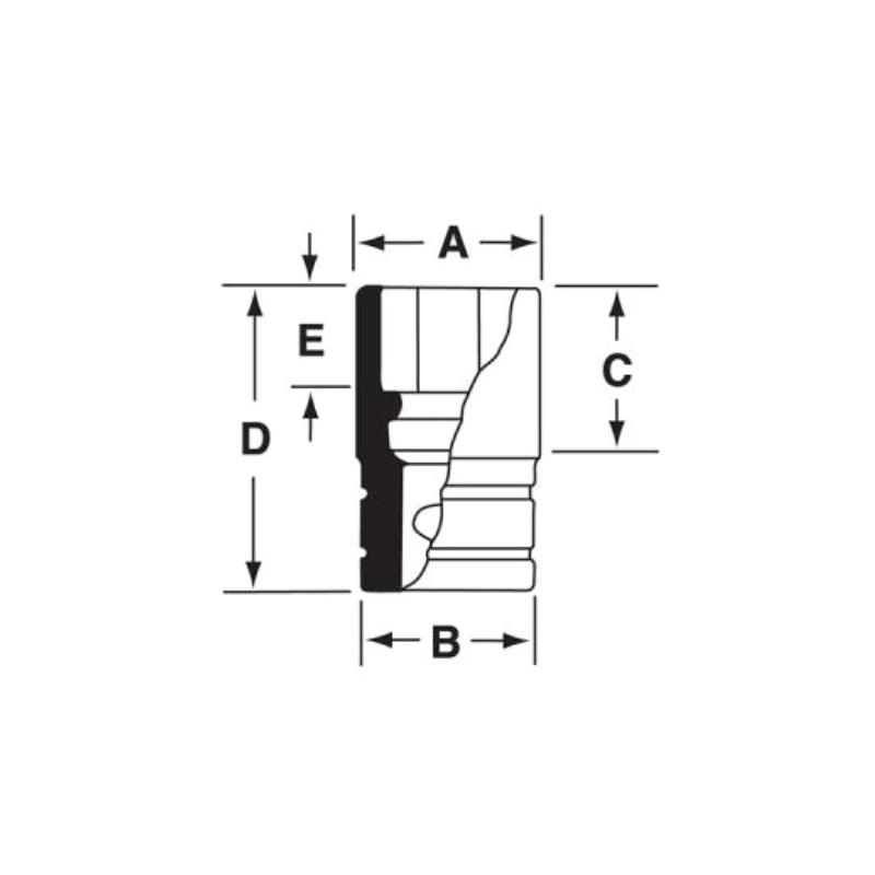 F141 - Nasadka 3/8" 12-kątna, krótka, calowa, 7/16" F141 - Nasadka 3/8" 12-kątna, krótka, calowa, 7/16"