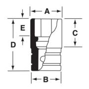 F321 - Nasadka 3/8" 12-kątna, krótka, calowa, 1"