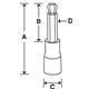 FABL10E - Nasadka trzpieniowa długa 3/8" do śrub 6-kątnych z kulką calowych, 5/16"