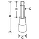 FABL12E - Nasadka trzpieniowa długa 3/8" do śrub 6-kątnych z kulką calowych, 3/8"