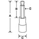 FABL5E - Nasadka trzpieniowa długa 3/8" do śrub 6-kątnych z kulką calowych, 5/32"