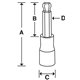 FABLM4E - Nasadka trzpieniowa długa 3/8" do śrub 6-kątnych z kulką metrycznych, 4 mm