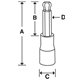 FABM8E - Nasadka trzpieniowa 3/8" do śrub 6-kątnych z kulką metrycznych, 8 mm