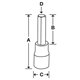 FAM2.5E - Nasadka trzpieniowa 3/8" do śrub 6-kątnych metrycznych, 2,5 mm