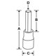 FAM4E - Nasadka trzpieniowa 3/8" do śrub 6-kątnych metrycznych, 4 mm