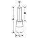 FAM6E - Nasadka trzpieniowa 3/8" do śrub 6-kątnych metrycznych, 6 mm