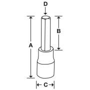 FAM11E - Nasadka trzpieniowa 3/8" do śrub 6-kątnych metrycznych, 11 mm