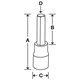 FAM12E - Nasadka trzpieniowa 3/8" do śrub 6-kątnych metrycznych, 12 mm