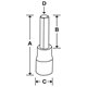 FAML4E - Nasadka trzpieniowa długa 3/8" do śrub 6-kątnych metrycznych, 4 mm