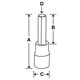 FAML5E - Nasadka trzpieniowa długa 3/8" do śrub 6-kątnych metrycznych, 5 mm