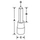 FAML6E - Nasadka trzpieniowa długa 3/8" do śrub 6-kątnych metrycznych, 6 mm