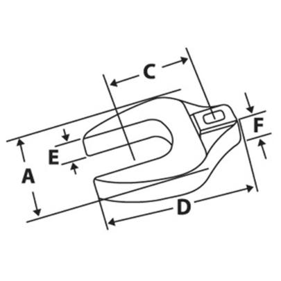 FC90A - Klucz pazurowy 3/8" płaski, 2'13/16"
