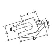 FCO16A - Klucz pazurowy 3/8" płaski, 1/2"