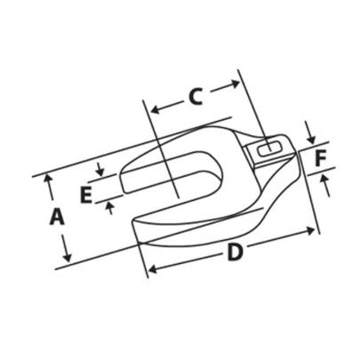 FCO30A - Klucz pazurowy 3/8" płaski, 15/16"