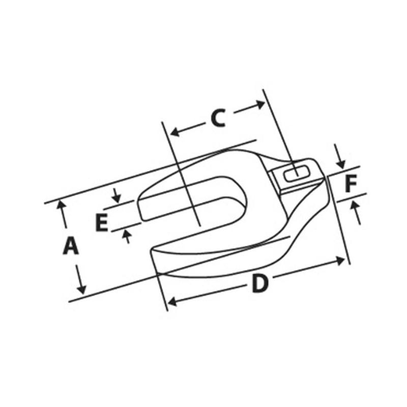 FCOM9A - Klucz pazurowy 3/8" płaski, 9 mm FCOM9A - Klucz pazurowy 3/8" płaski, 9 mm