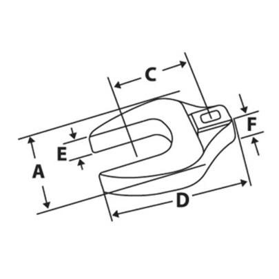 FCOM9A - Klucz pazurowy 3/8" płaski, 9 mm
