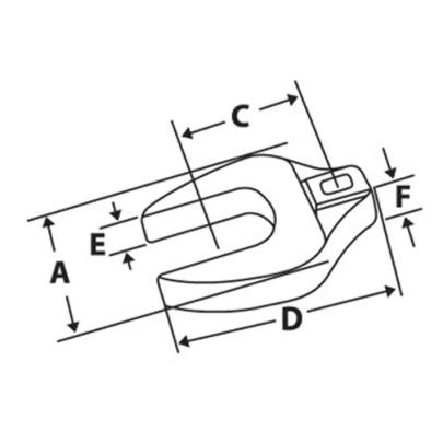 FCOM10A - Klucz pazurowy 3/8" płaski, 10 mm