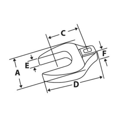 FCOM13A - Klucz pazurowy 3/8" płaski, 13 mm
