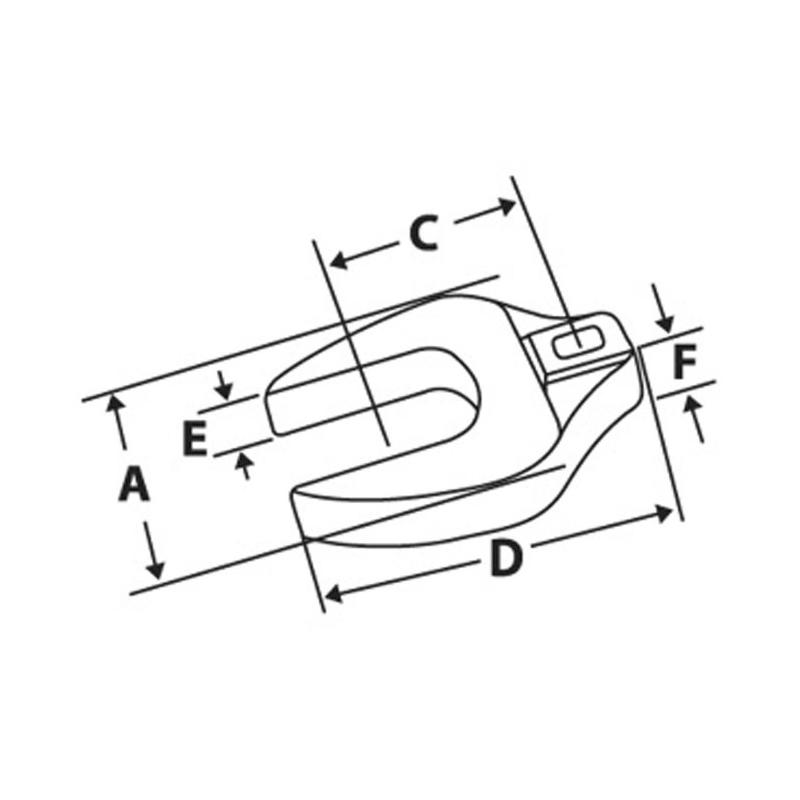FCOM21A - Klucz pazurowy 3/8" płaski, 21 mm