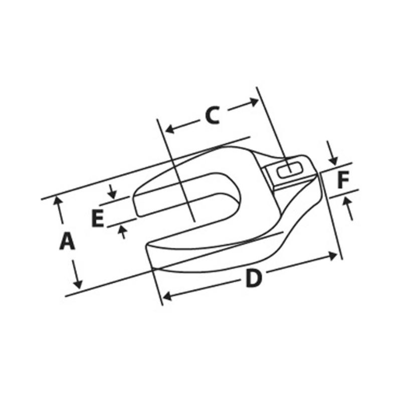 FCOS24 - Klucz pazurowy 3/8" płaski, Flank Drive® Plus, 3/4"