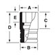 FDS201 - Nasadka 3/8" 12-kątna, Semi-Deep, calowa, 5/8"