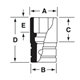 FDS221 - Nasadka 3/8" 12-kątna, Semi-Deep, calowa, 11/16"