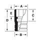 FDS261 - Nasadka 3/8" 12-kątna, Semi-Deep, calowa, 13/16"