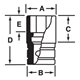 FEL140B - Nasadka długa 3/8" spline 14, 7/16"