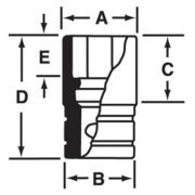 FEL200B - Nasadka długa 3/8" spline 20, 5/8"