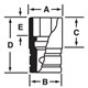 FES140B - Nasadka krótka 3/8" spline 14, 7/16"